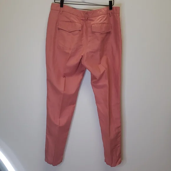 Loft  Marisasize 8 linen blend dusty rose colored pants  E86 - Picture 4 of 10